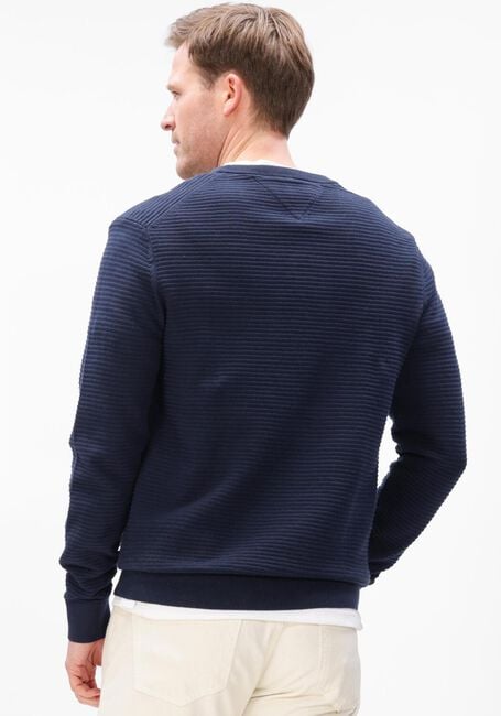Dunkelblau TOMMY HILFIGER Pullover SEASONAL STRUCTURE CNECK - large