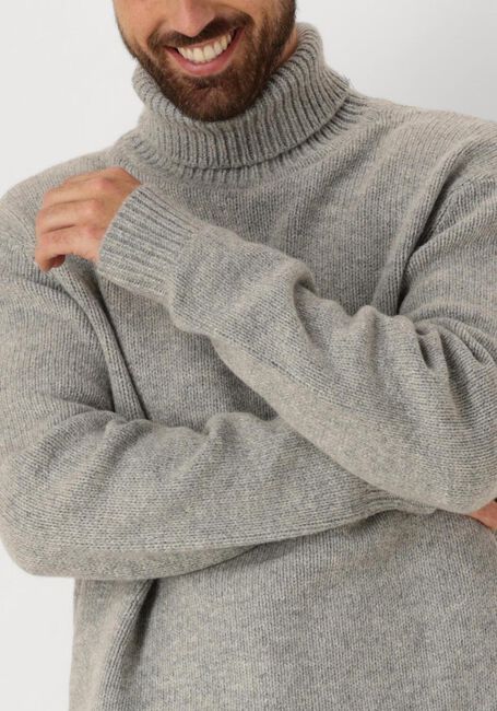 Graue SELECTED HOMME Rollkragenpullover SLHCODY LS KNIT RELAXED ROLL NECK - large