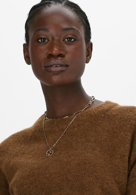 Braune SELECTED WOMEN Pullover LULU LS KNIT O-NECK B - large