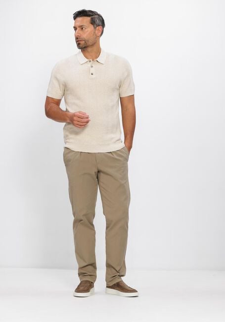 Beige PROFUOMO Polo-Shirt POLO SS COTTON LINEN - large