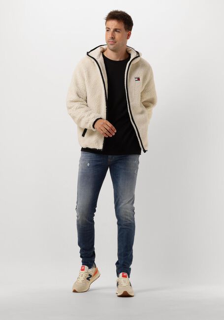 Beige TOMMY JEANS Strickjacke TJM REG BADGE TEDDY - large