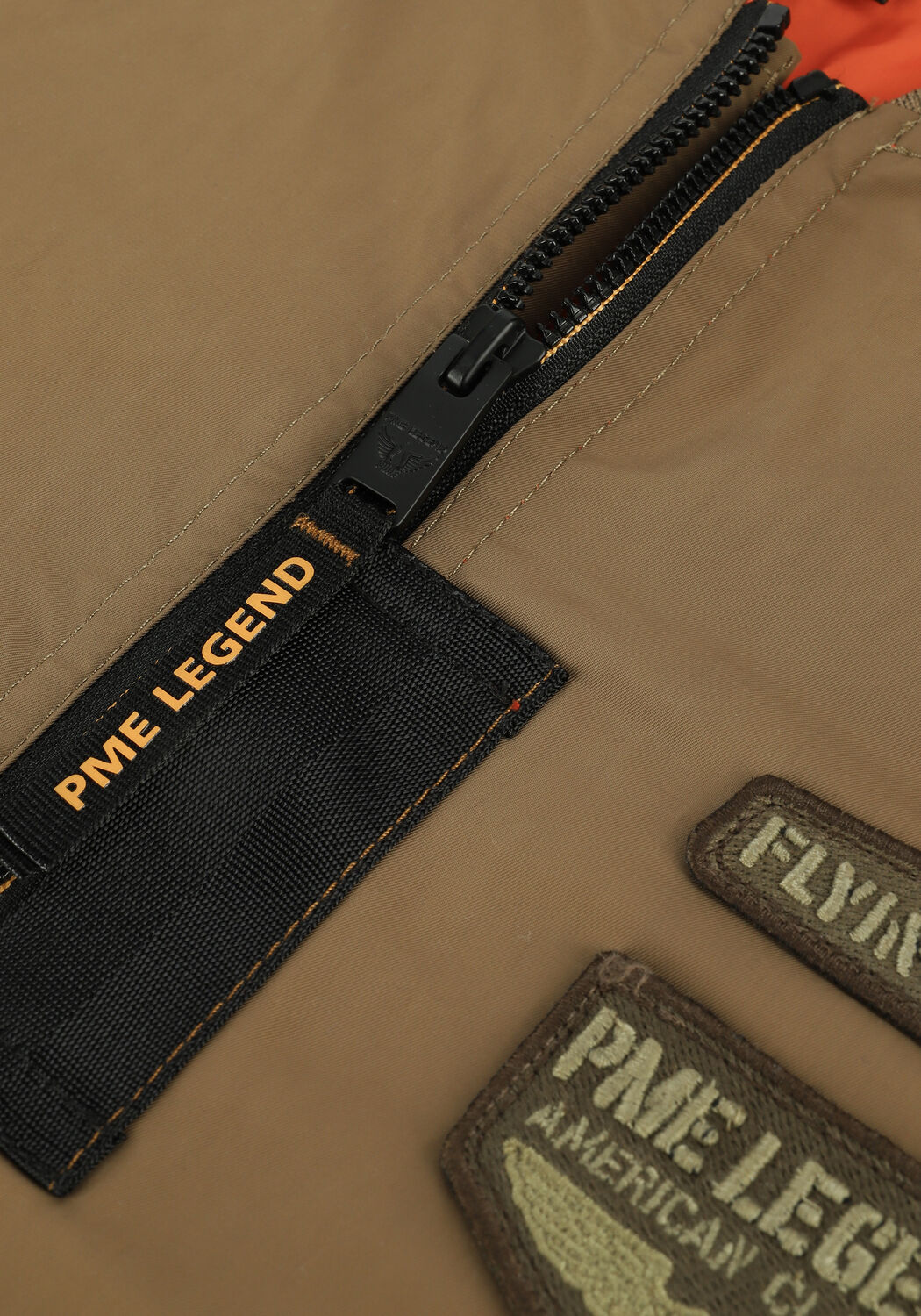 Beige PME LEGEND Jack BOMBER JACKET GLAZER FLIGHTER - large