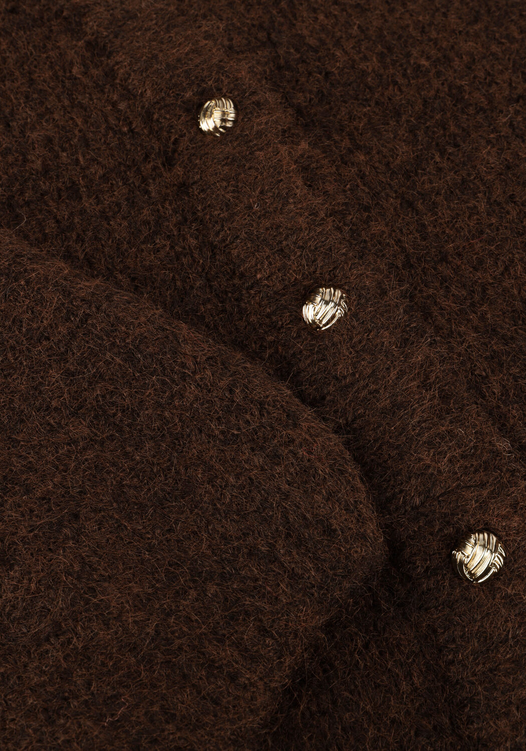 Braune OBJECT Strickjacke OBJSAGGIA RE L/S KNIT CARDIGAN - large