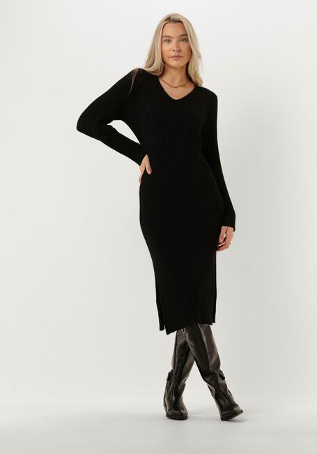 Schwarze MSCH COPENHAGEN Midikleid MSCHRENANA RACHELLE V DRESS - large