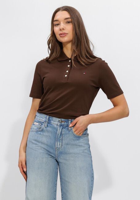 Braune TOMMY HILFIGER Polo-Shirt 1985 REG PIQUE POLO - large