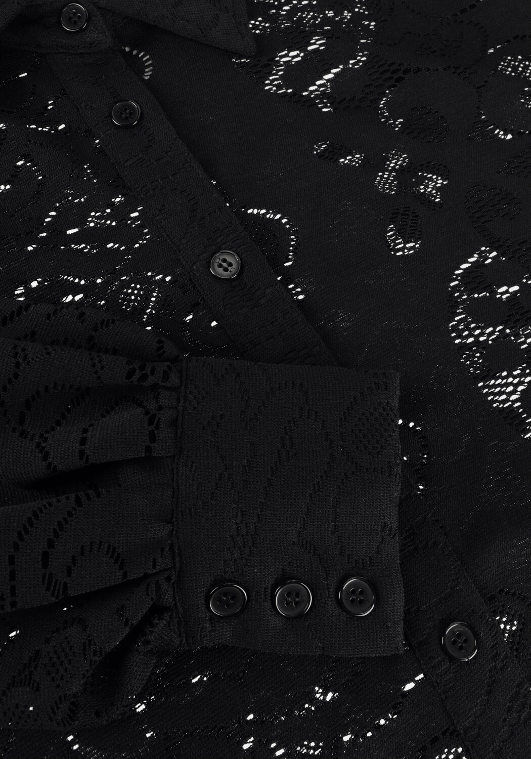 Schwarze ALIX THE LABEL Blusen LADIES KNITTED HEAVY LACE BLOUSE - large