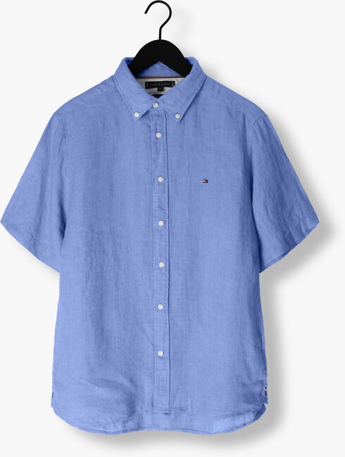 Blaue TOMMY HILFIGER Casual-Oberhemd PIGMENT DYED LINEN RF SHIRT S/S - large