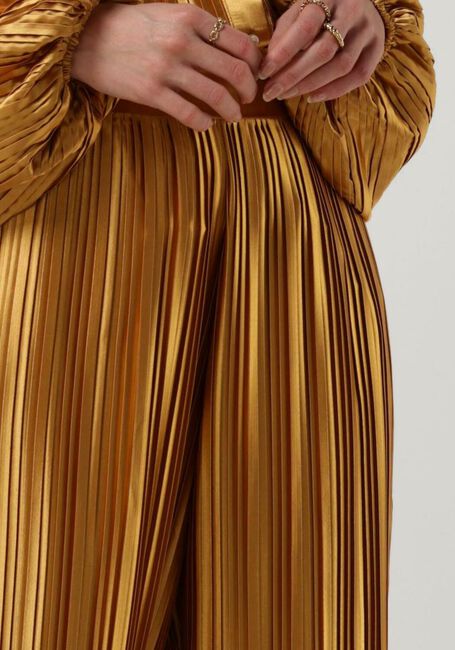 Goldfarbene AMAYA AMSTERDAM Weite Hose ABBY PLISSE PANTS - large