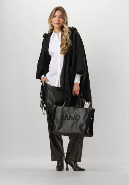 Schwarze LIU JO Pullover & Cardigans FAKE FUR - CLOACK - large