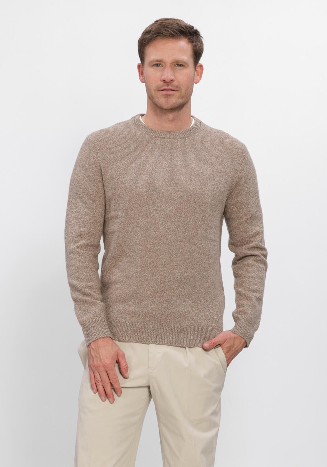 Beige PROFUOMO Pullover PULLOVER CREW NECK - large