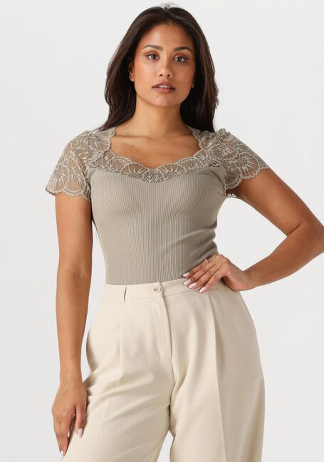 Grüne ROSEMUNDE Top BEATHA CAPSLEEVE - large