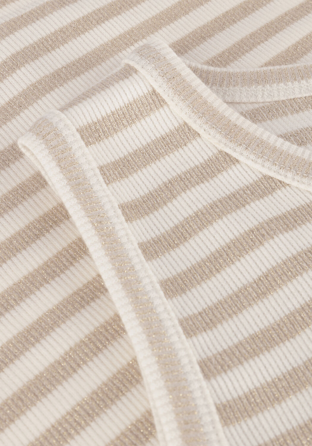 Ecru NUKUS T-shirt STEFANIA SINGLET STRIPES - large