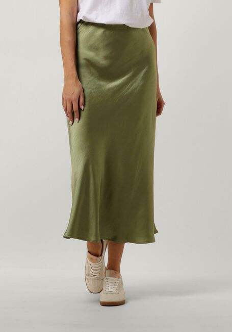 Grüne NOTRE-V Midirock SATIN SKIRT - large