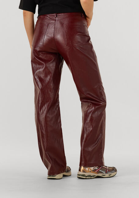 Bordeaux ALIX THE LABEL Straight leg jeans FAUX LEATHER PANTS - large