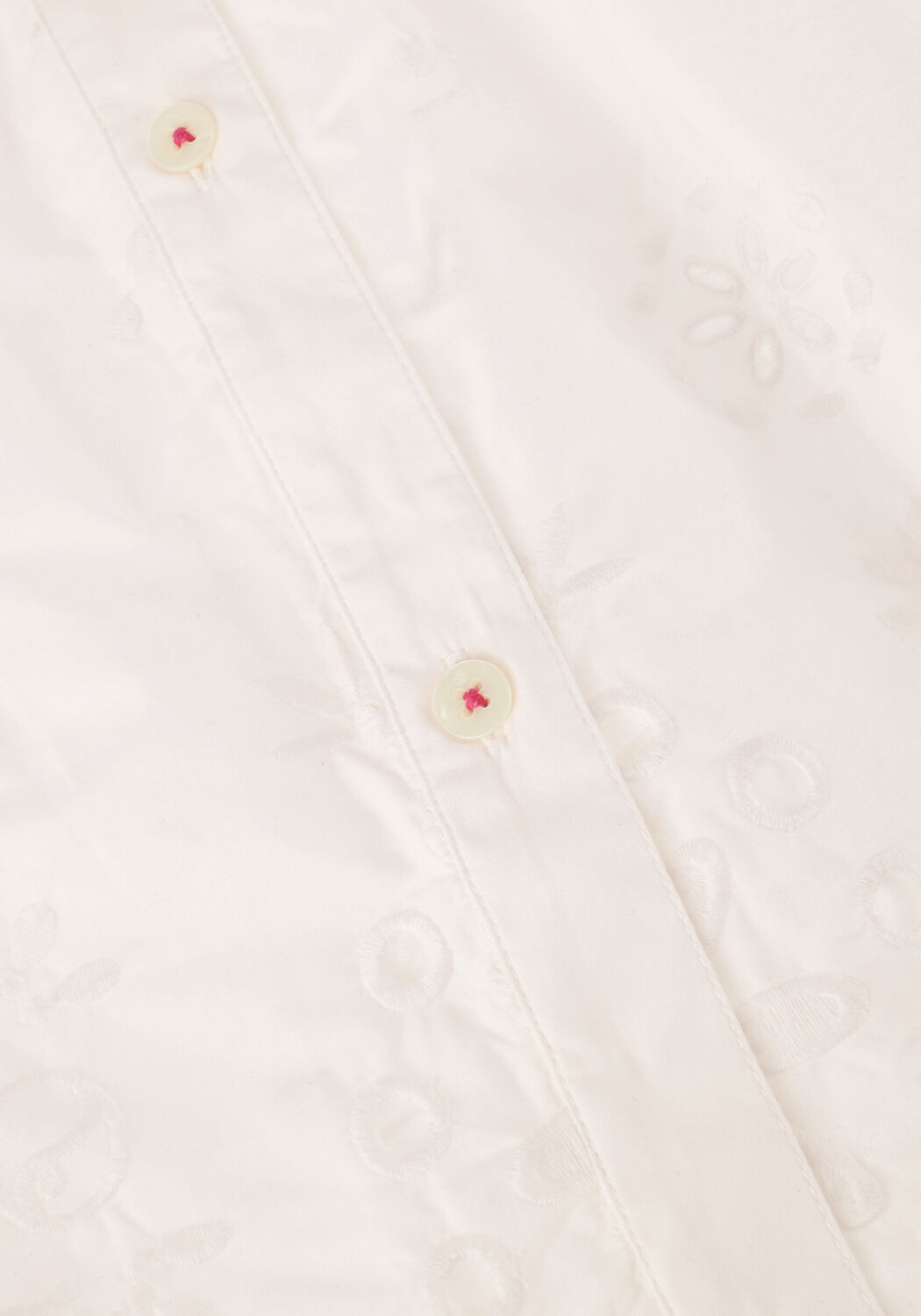 Wei&szlig;e SCOTCH & SODA Blusen CROP SHIRT WITH BRODERIE ANGLAISE IN ORGANIC COTTON - large