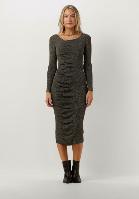 Dunkelgrau NOTES DU NORD Midikleid ICON KNITTED DRESS - large