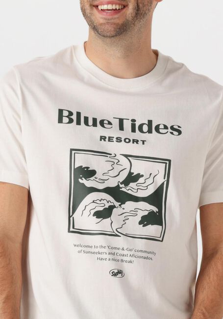 Weiße SHIWI T-shirt MEN LIAM REGULAR T-SHIRT BLUE TIDES - large