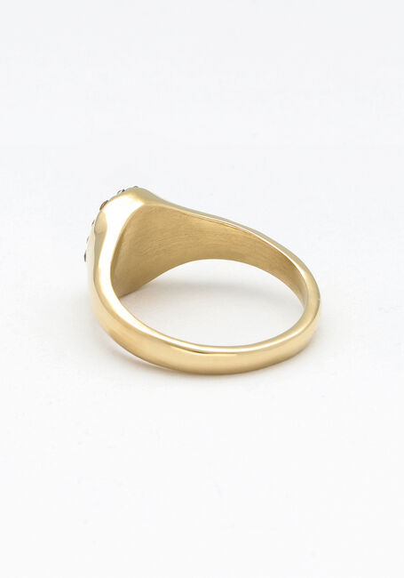 Goldfarbig NOTRE-V Ring RING ROUND STRASS - large