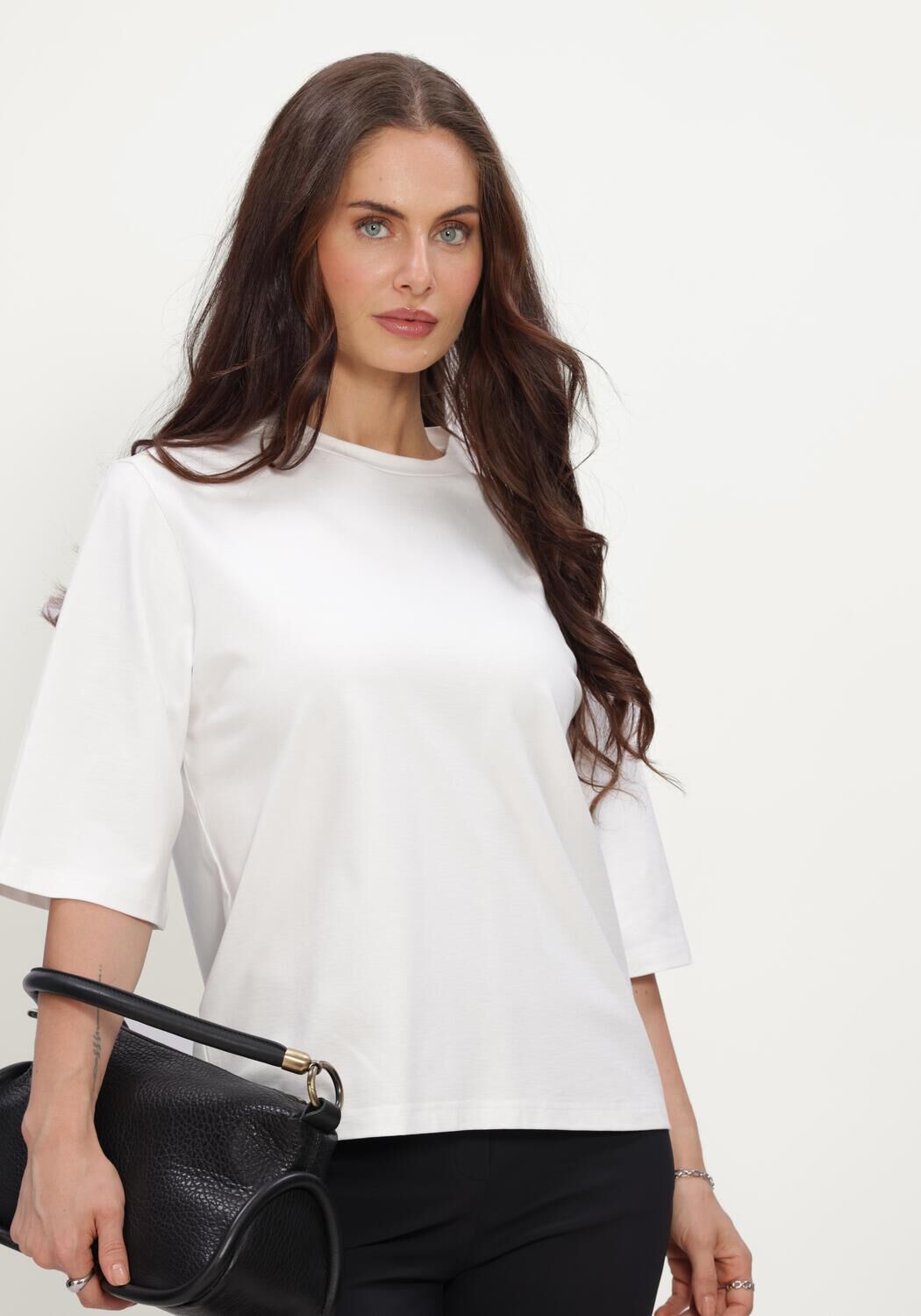 Wei&szlig;e STUDIO ANNELOES T-shirt Fiore round neck t-shirt - large