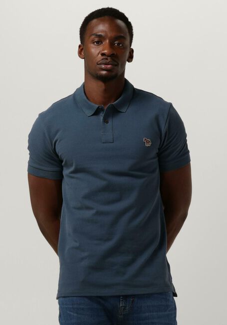 Blaue PS PAUL SMITH Polo-Shirt MENS SLIM FIT SS POLO SHIRT ZEBRA - large