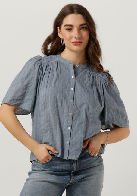 Hellblau RUBY TUESDAY Blusen SAFIR BLOUSE WITH HALF SLEEVES AND SMOCK ON SHOULDER - large