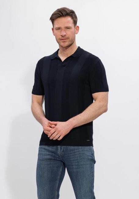 Dunkelblau GENTILUOMO Polo-Shirt POLO NO BUTTONS SS - large