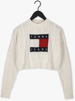 Weiße TOMMY JEANS Pullover SWEATERS CROP