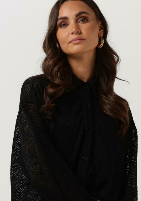 Schwarze ALIX THE LABEL Blusen LADIES WOVEN ZEBRA LACE BLOUSE - large
