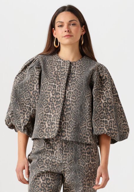 Braune MINUS Blusen RANA SHORT JACKET - large