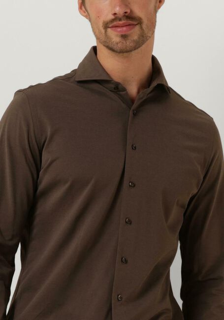 Braune PROFUOMO Klassisches Oberhemd SHIRT X-CUTAWAY JAPANESE KNITTED - large