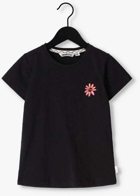 Schwarze MOODSTREET T-shirt T-SHIRT FLOWER EMBROIDERY - large