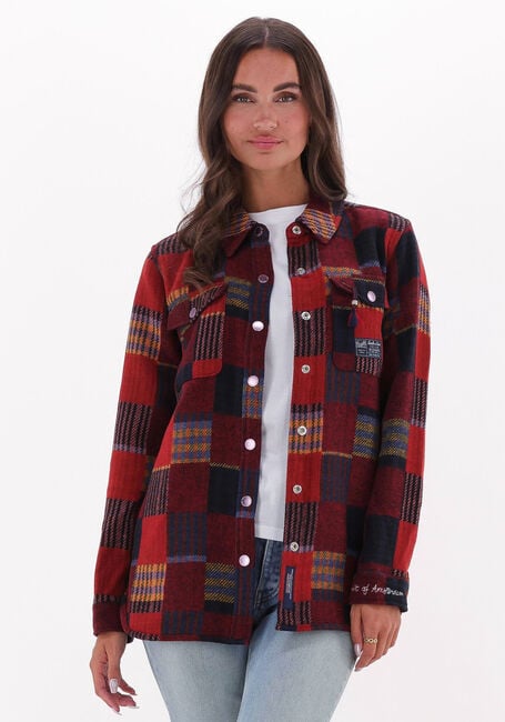 Rote SCOTCH & SODA Jack PATCHWORK SHIRT JACKET - large