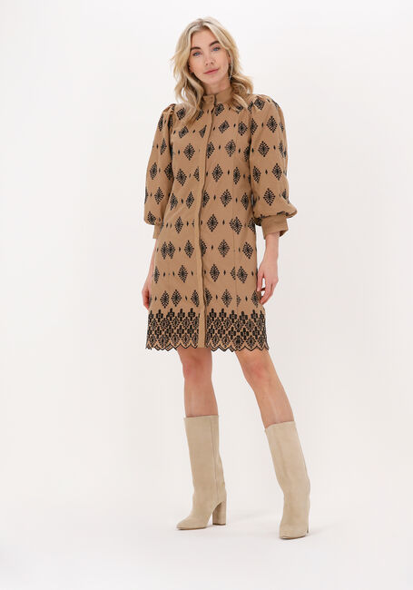 Camelfarbene BRUUNS BAZAAR Minikleid RIENNA MONIQUE DRESS - large