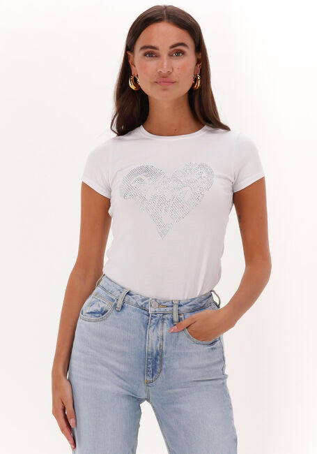 Weiße GUESS T-shirt SS GUESS HEART R3 - large