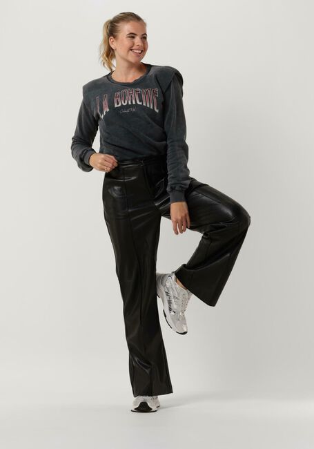 Graue COLOURFUL REBEL Sweatshirt LA BOHEME ACID WASH PADDED SHOULDER SWEAT - large