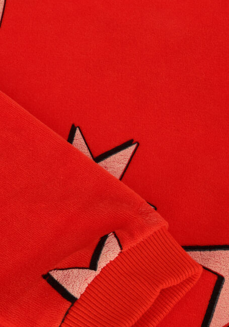 Rote CARLIJNQ Sweatshirt STARS- GIRLS SWEATER RUFFLED - large