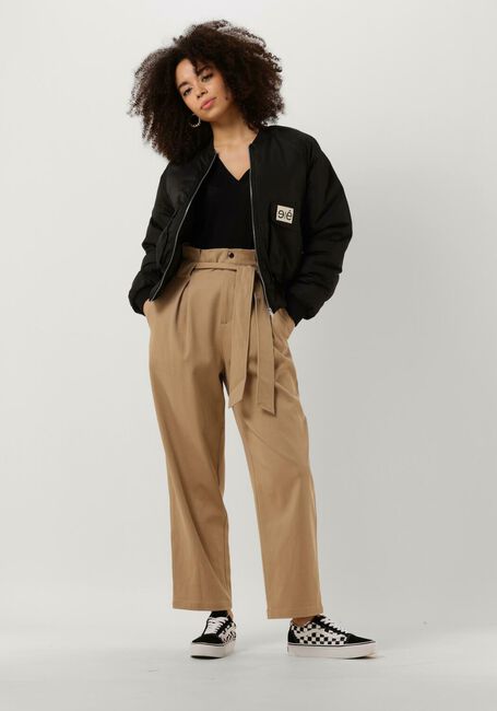 Schwarze SCOTCH & SODA T-shirt SOFT V-NECK LINEN T-SHIRT - large