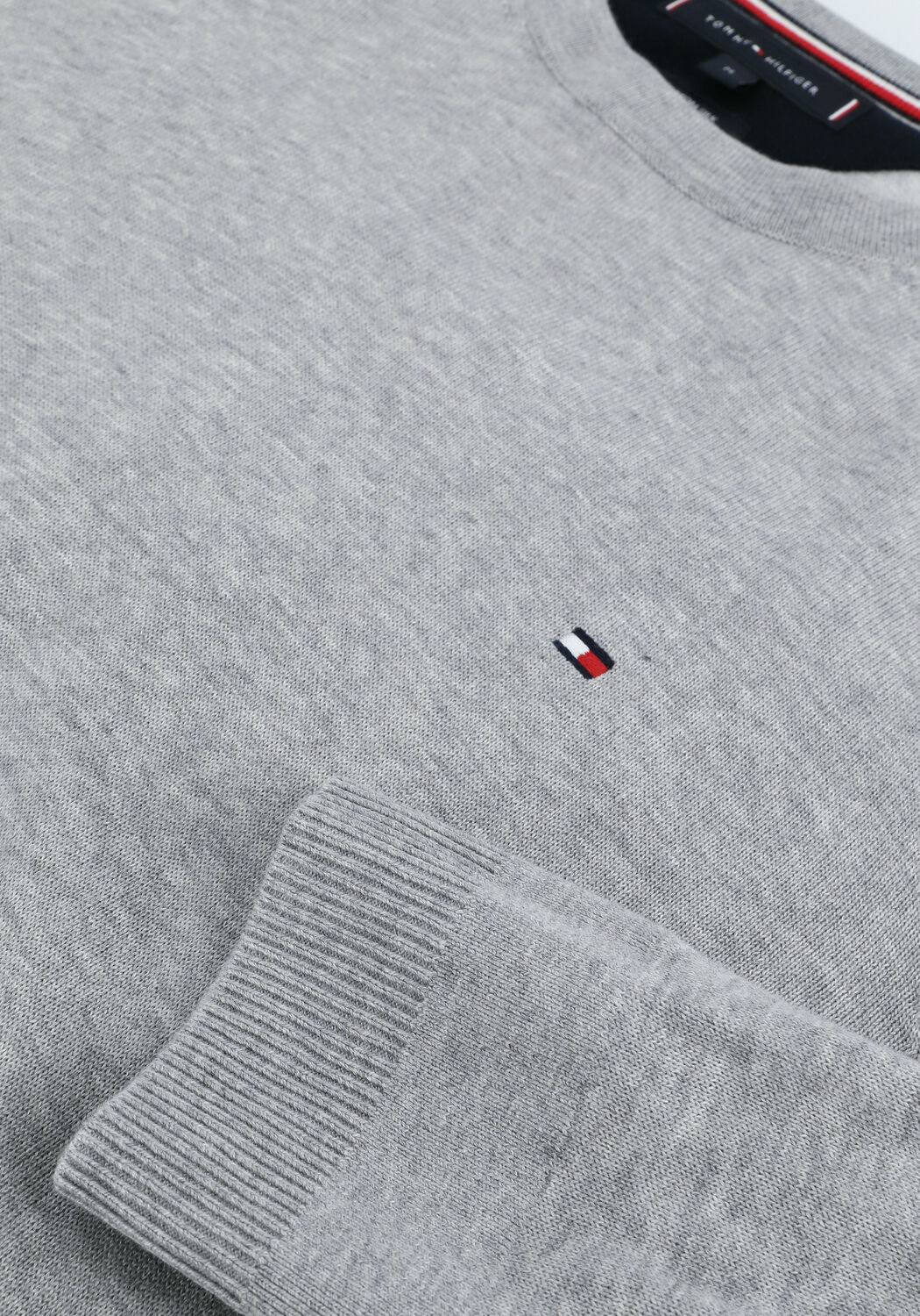 Graue TOMMY HILFIGER Pullover CORE COTTON-SILK CNECK - large