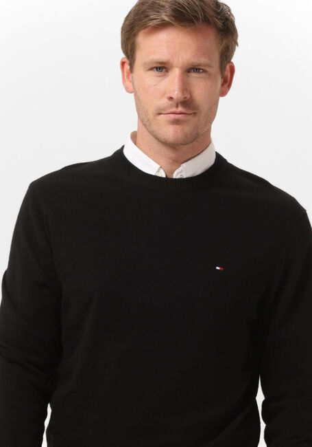 Schwarze TOMMY HILFIGER Pullover PIMA ORG CTN CASHMERE CREW NECK - large