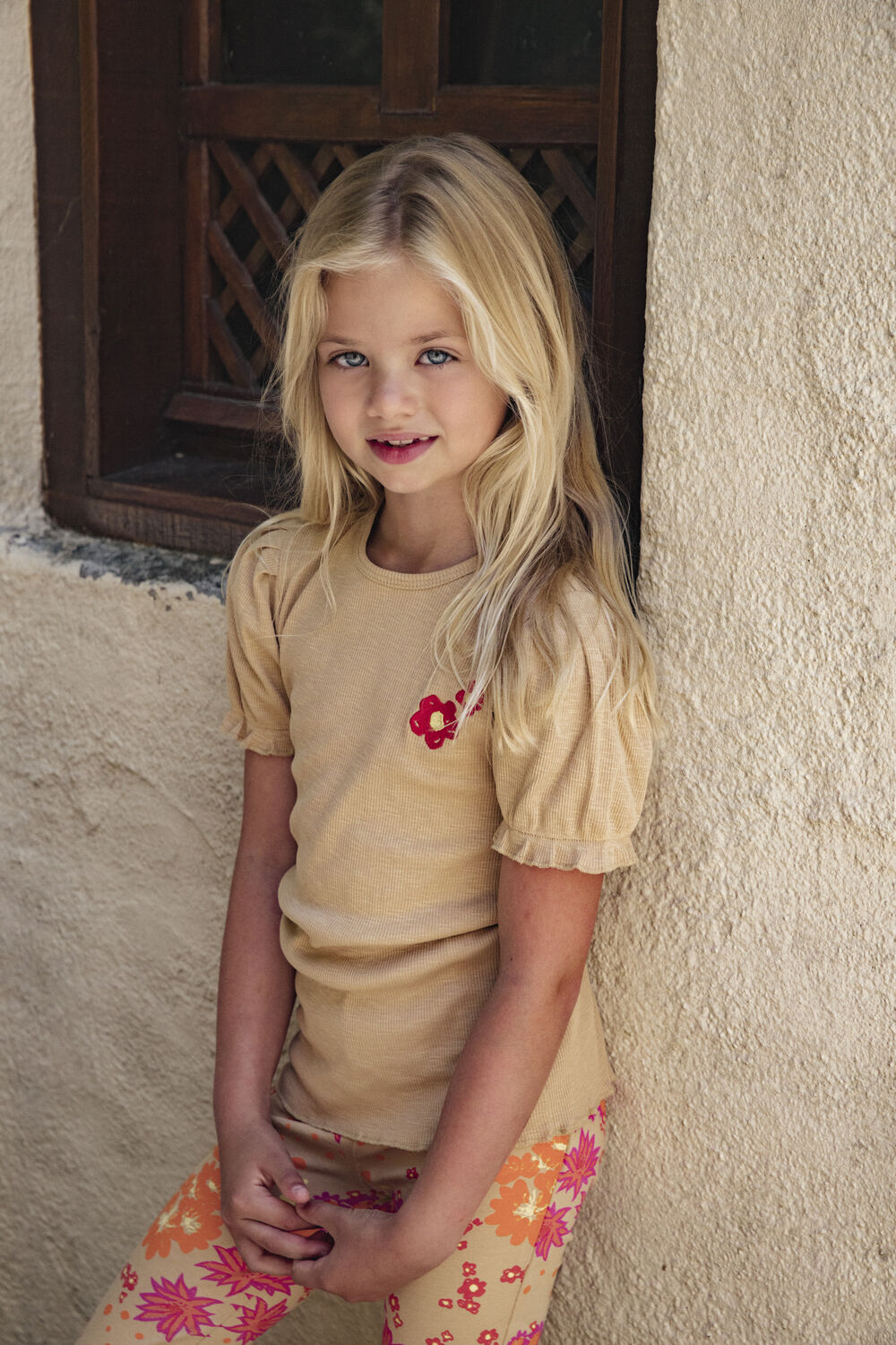 Camelfarbene AMMEHOELA T-shirt AM.SOFIESS.29 - large