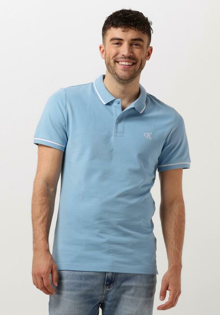 Hellblau CALVIN KLEIN Polo-Shirt TIPPING SLIM POLO - large