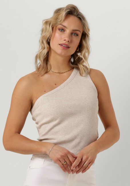 Beige SELECTED FEMME Top SLFANNA ONE SHOULDER TOP - large