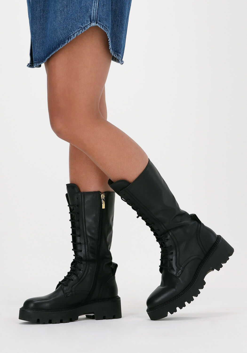 Schwarze NOTRE-V Schn&uuml;rboots 03-17 - large