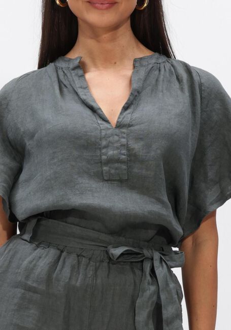 Dunkelgr&uuml;n BY-BAR Top VINA LINNEN BLOUSE - large
