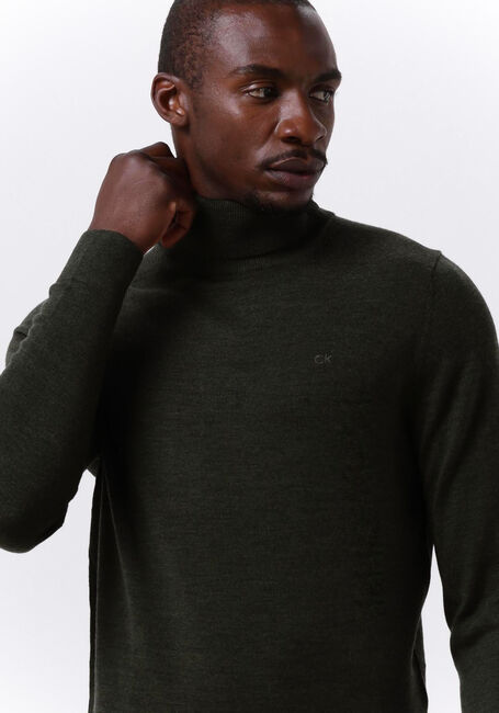 Olive CALVIN KLEIN Rollkragenpullover MERINO TURTLE NECK - large