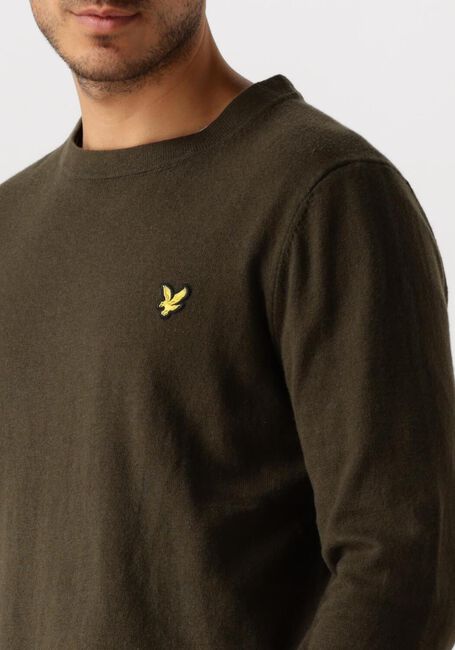Grüne LYLE & SCOTT Pullover COTTON MERINO CREW NECK JUMPER - large