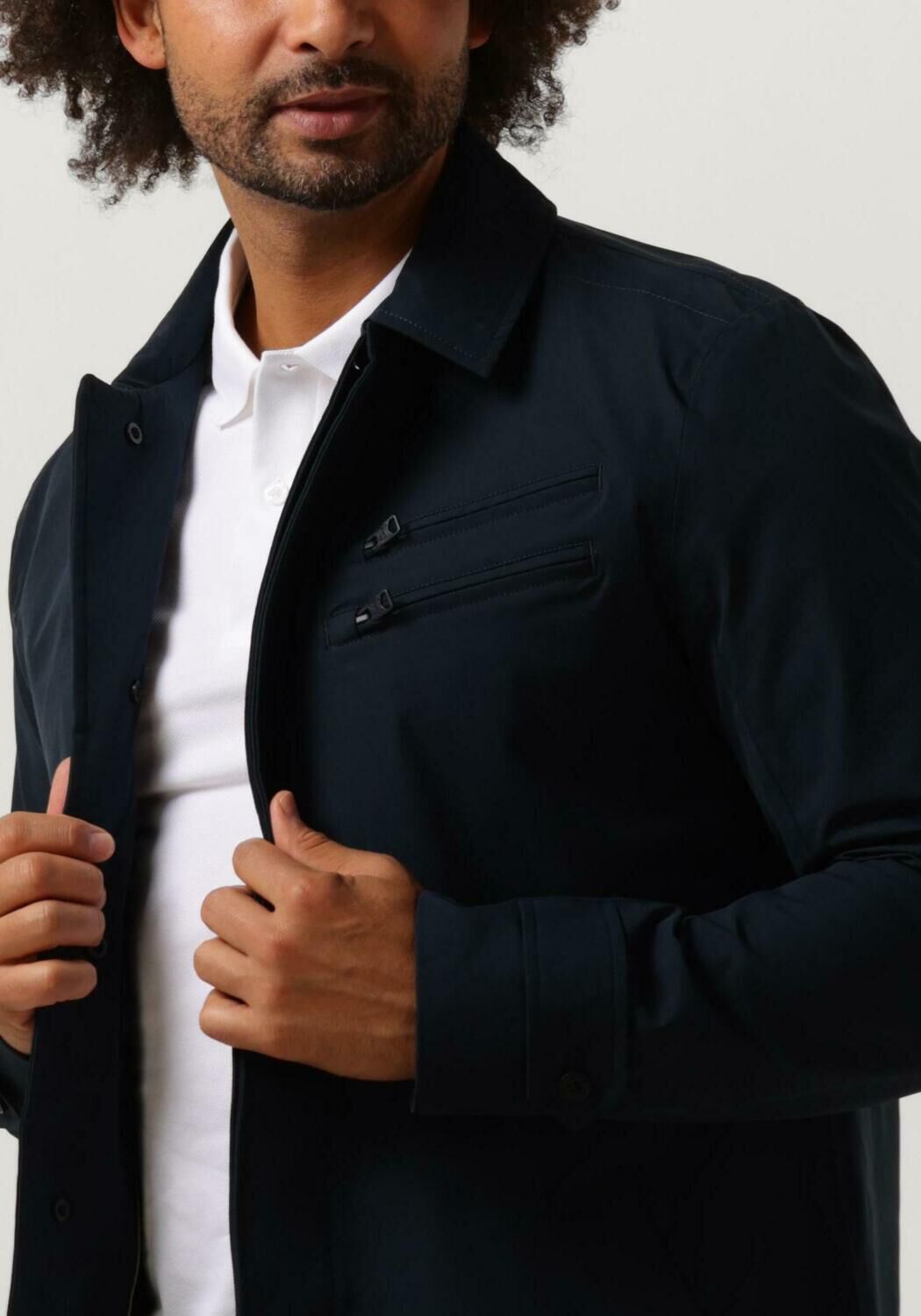 blaue vanguard mantel long jacket poly soft touch v coat