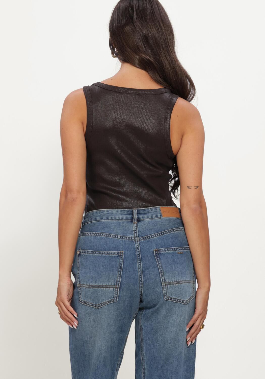 Braune SUMMUM Tops & T-shirts RIB TANKTOP COTTON RIB - large