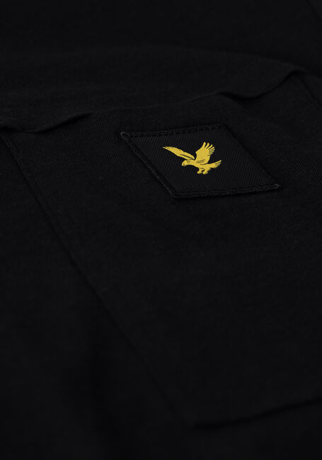 Schwarze LYLE & SCOTT T-shirt OVERSIZED PANELLED POCKET TEE - large