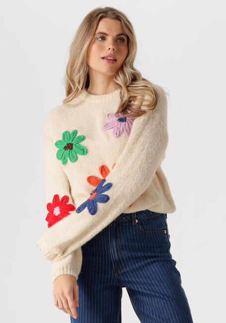 Sand OBJECT Pullover OBJASH KNIT RE L/S PULLOVER 136 DIV - large